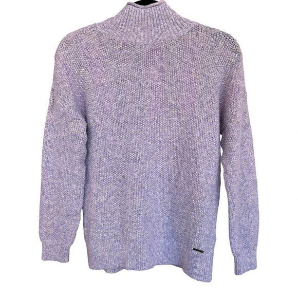Abercrombie & Fitch Women's Purple Knit Turtleneck Sweater Buttoned Back Size XS - Picture 1 of 9